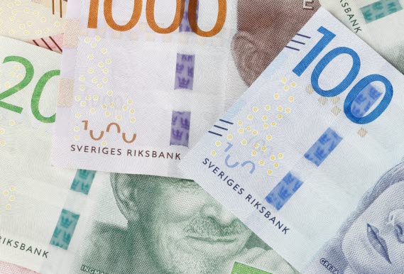 Bild på svenska sedlar.
