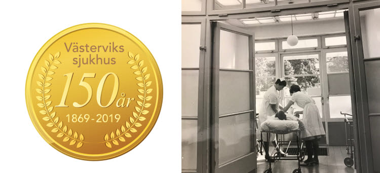 logga och äldre från Västerviks sjukhus 150 år
