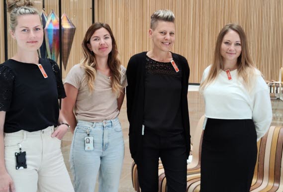 Behandlarna i IKB-teamet Sandra Töyrä, Tove Alm, Linda Lavesson och Suzette Sköld