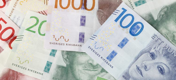 Bild på sedlar i olika valörer