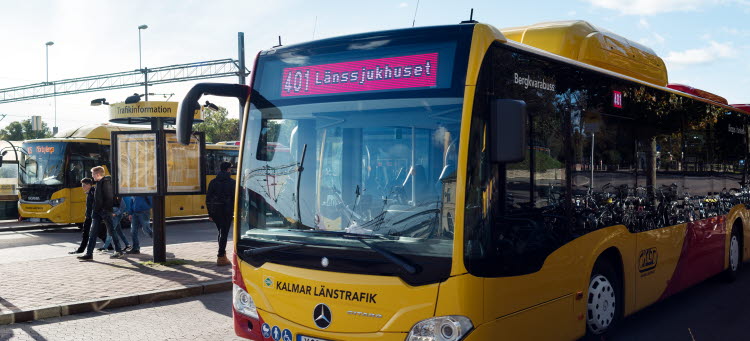 Buss från Kalmar länstrafik.