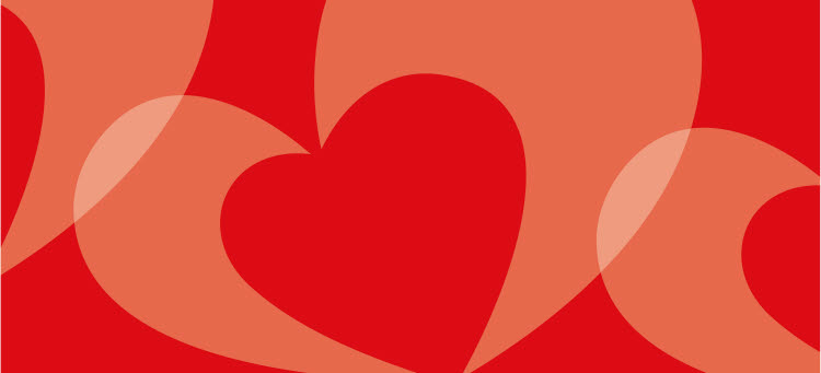 Röd profilbild med regionens logotype
